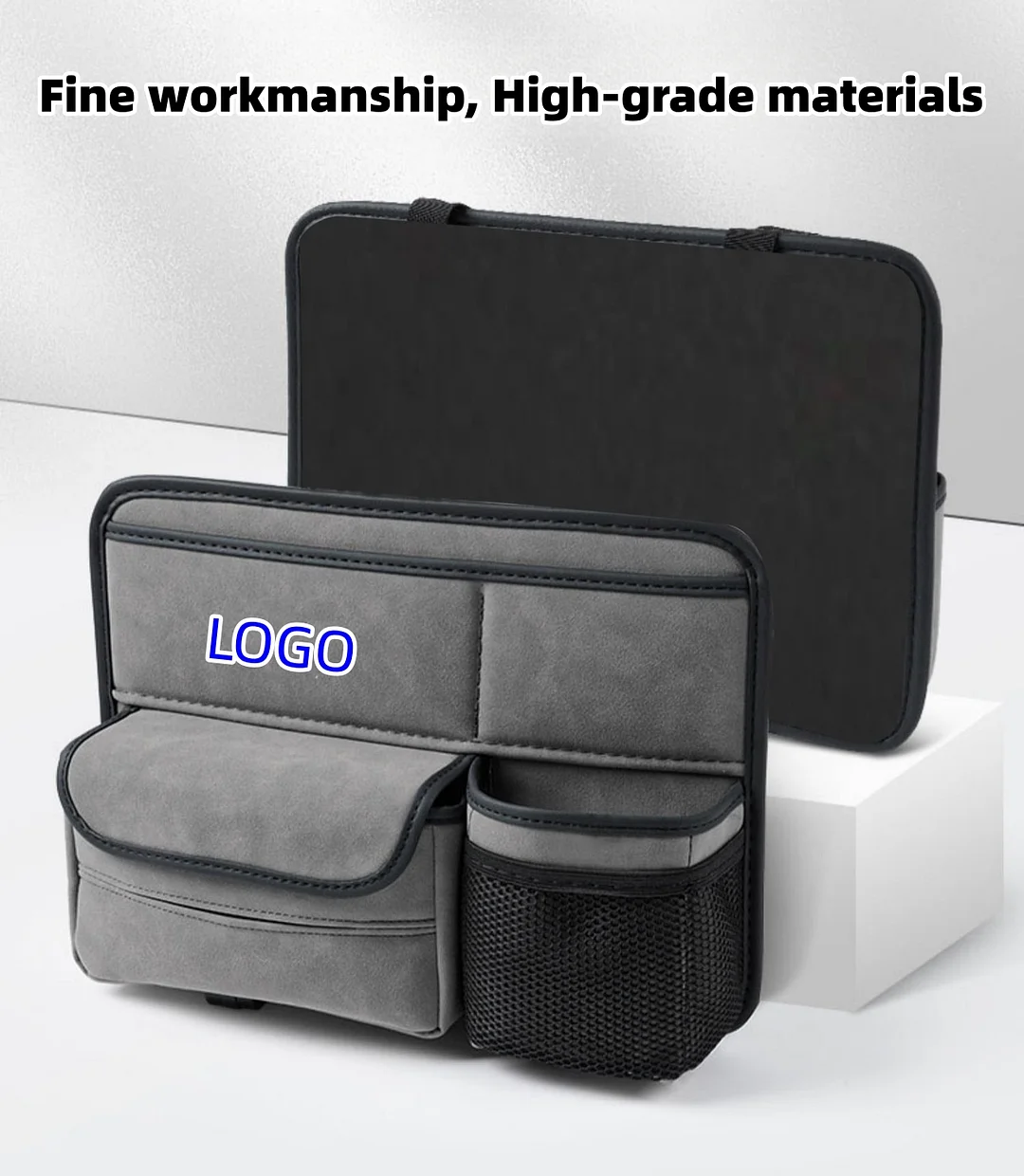 Car suede seat back storage bag (with special car LOGO)