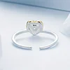 18K Gold Plated Heart Ring 925 Sterling Silver