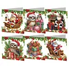 6Pcs Diamond Painting Christmas Gifts Greeting Card for Kids Adults Gifts
