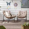 5PCS-1 5D DIY Diamond Painting Wind Chimes Suncatcher Kit Double Sided Diamond Art Kits Suncatcher with Crystal Pendant for Home Wall Window Decor Adults DIY Art Craft