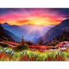 Sunrise In The Mountains  | Full Round Diamond Painting Kits