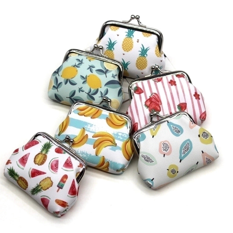 Women’s Fruit Pu Leather Buckle Coin Purses