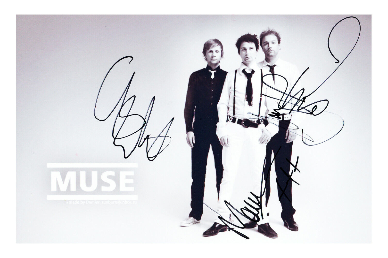 Muse Signed A4 Photo Poster painting Print Autograph Music