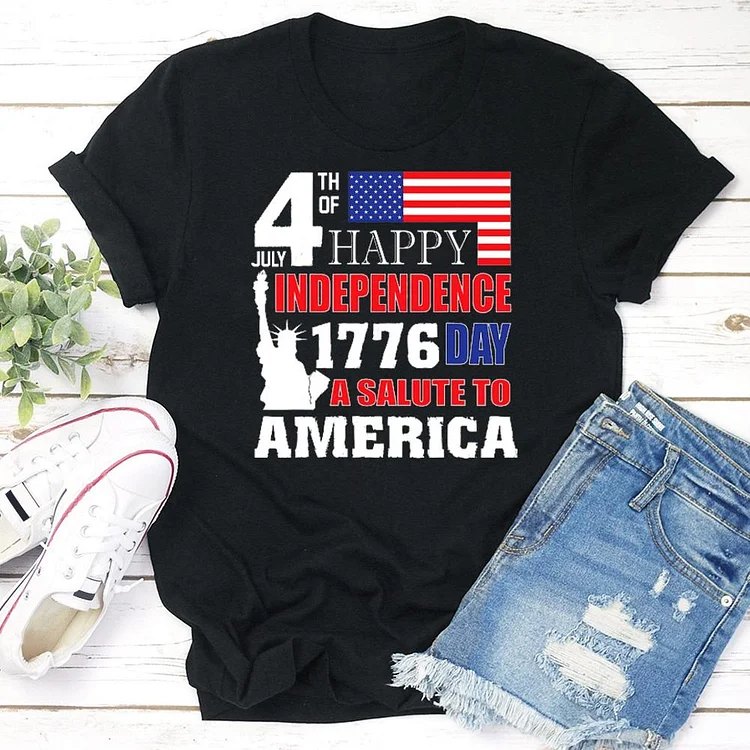 Liberty July 4th independence Day T-shirt Tee - 01893