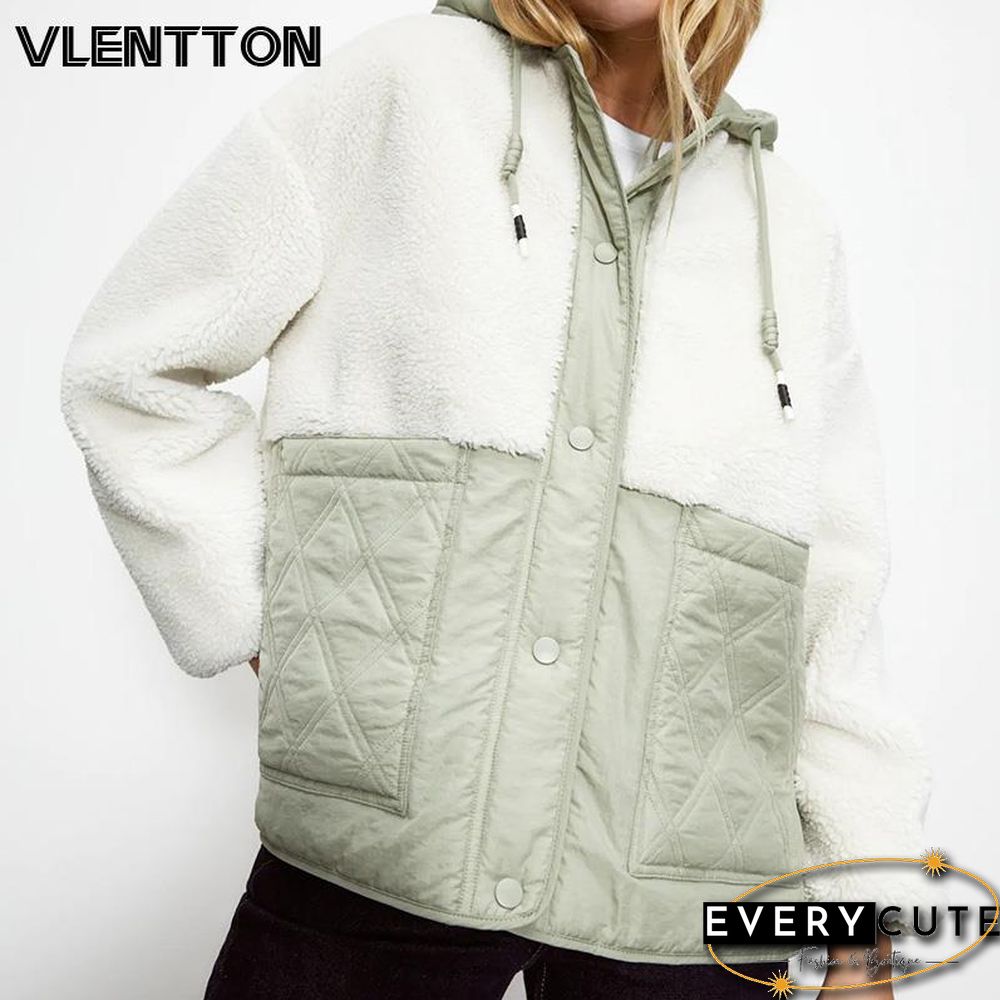 New Winter Women Parkas Hoody Jacket Fleece Lambs wool Coat Padded Outwear Female