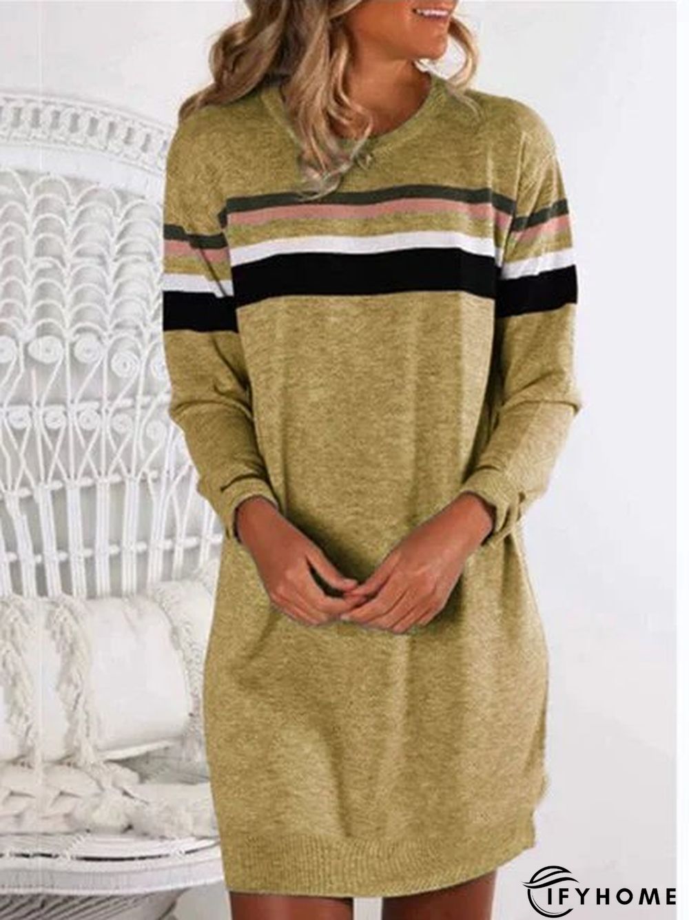 Gray Casual Crew Neck Top | IFYHOME