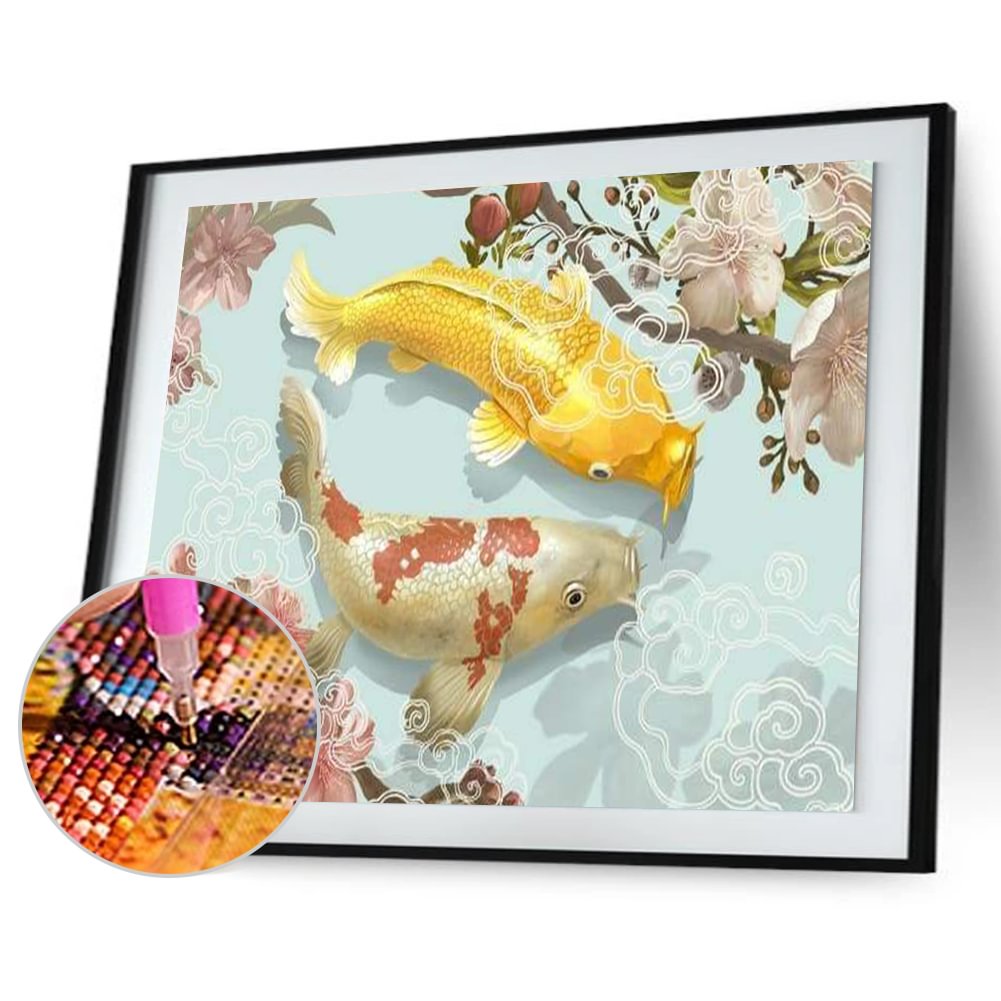 Koi Fish-Full Round Diamond Painting 40*30CM