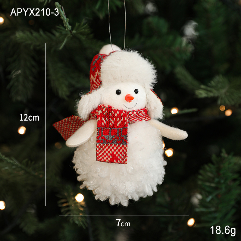 Plush Christmas ornaments, Christmas tree decorations, hanging ornaments-MERUMOTE