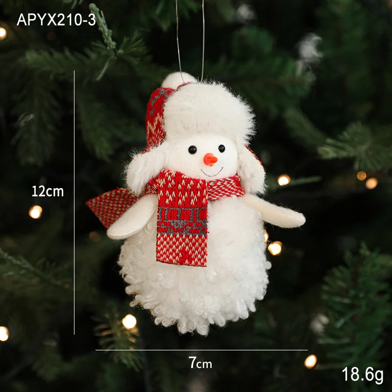 Plush Christmas ornaments, Christmas tree decorations, hanging ornaments-MERUMOTE