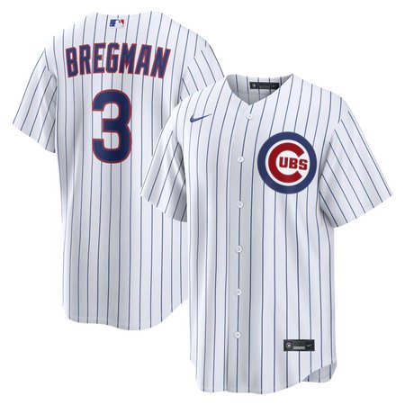 Youth Chicago Cubs #3 Alex Bregman Nike White Home Replica Jersey