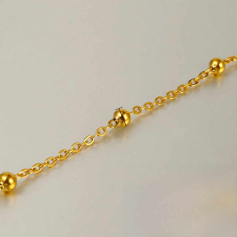 1 Piece 304 Stainless Steel 18K Gold Plated Cable Chain Snake Chain 42+5cm Jewelry Accessories Chain