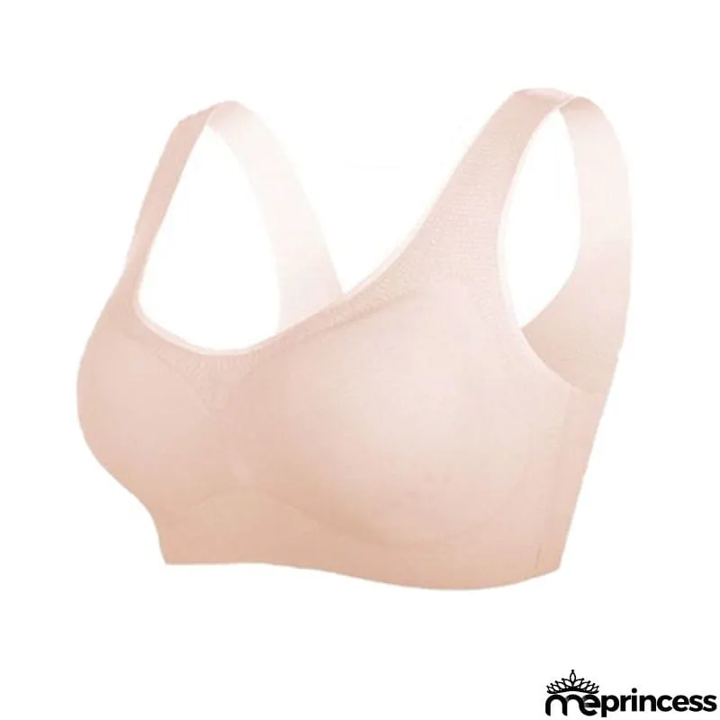 Summer Ultra-Thin Ice Silk Seamless Breathable No Steel Ring Anti-Sagging Plus Size Bra