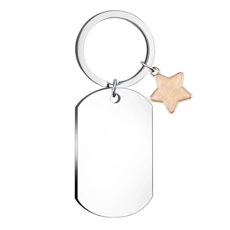 Minimalist Geometric Stainless Steel Unisex Bag Pendant Keychain