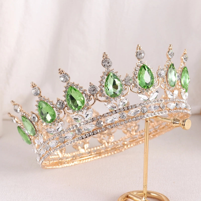 Women’s Elegant Crown Alloy Inlay Zircon Crown