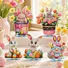  5D DIY Special Shape Diamond Painting Desk Ornament Easter Egg Bunny Gnome Decor Kit