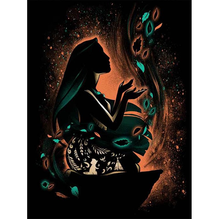 Silhouette - Disney Princess Pocahontas 11CT Counted Cross Stitch (40*50CM) fgoby