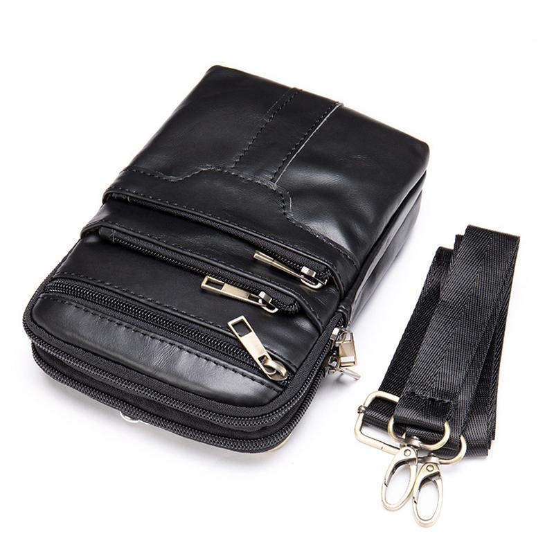 Vintage Multipurpose Leather Fanny Bags With Positions