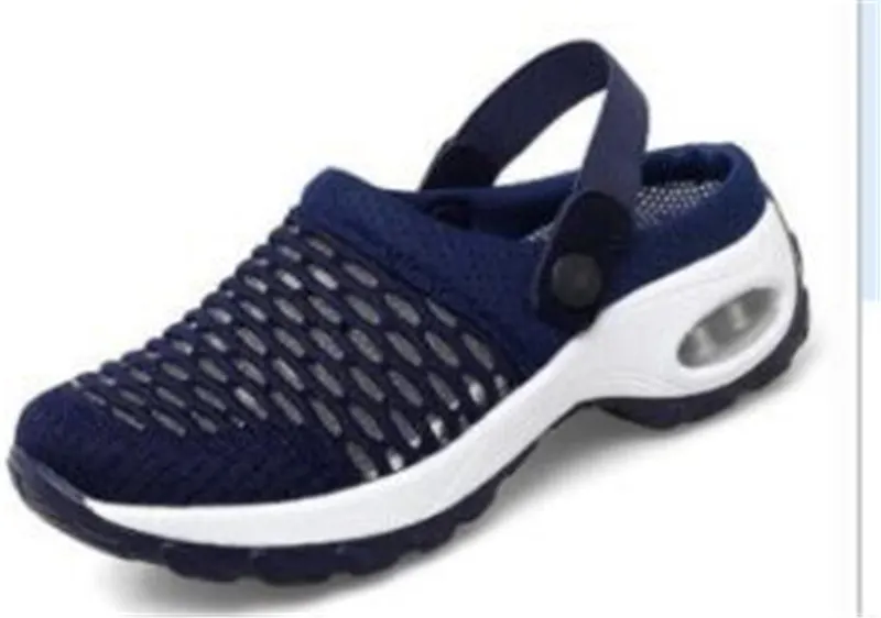 Breakj Breakj Lady Summer Hanb Yarn Cloth Cloth Slippers Rock Mother Half-Storage Sandals Two Sides Wear