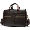 Men's Leather Briefcase Portable Lawyer Computer Bag