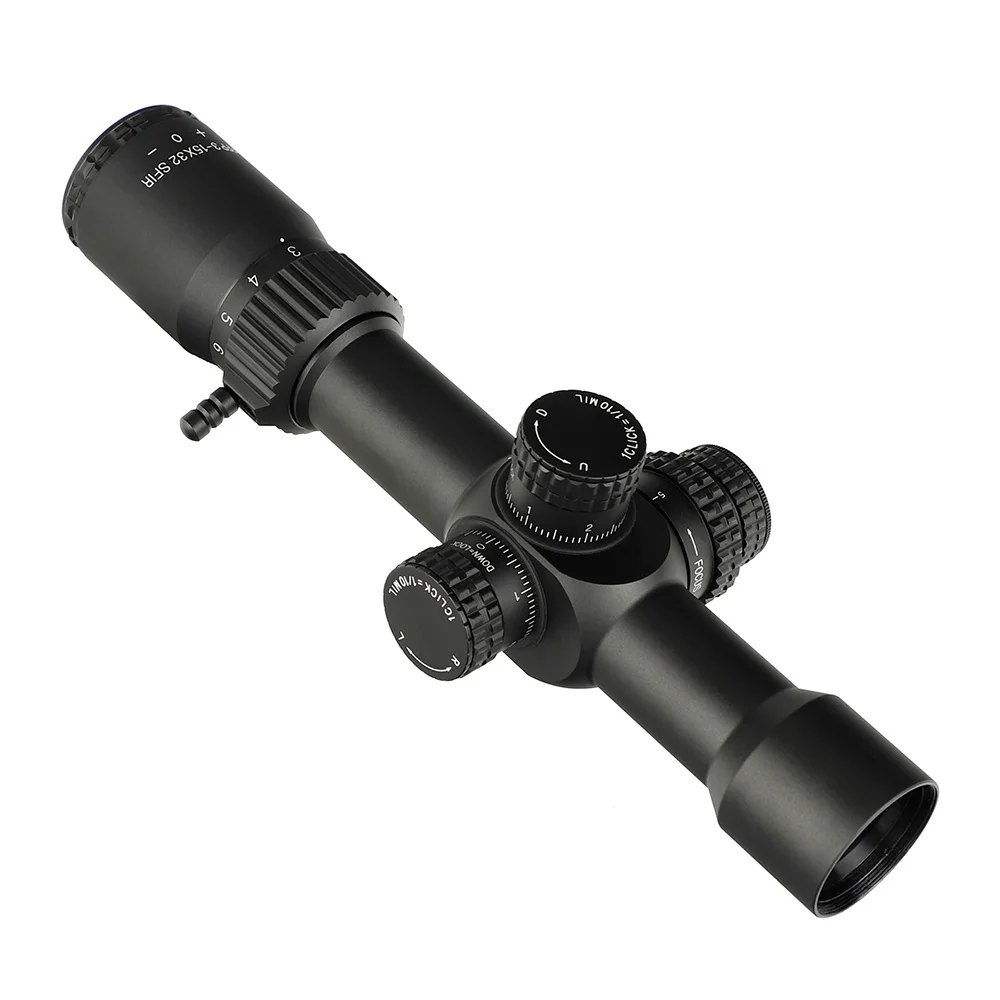 ohhunt® 3-15X32 SFIR First Focal Plane 11 Level Red Illuminator Side Parallax Tactical FFP Scope 