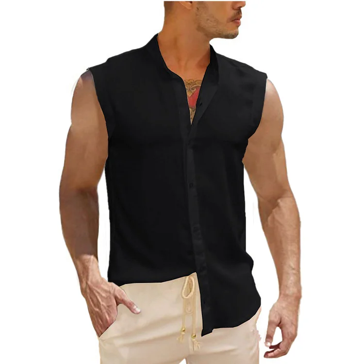 BrosWear Fashion Casual Sleeveless Shirt