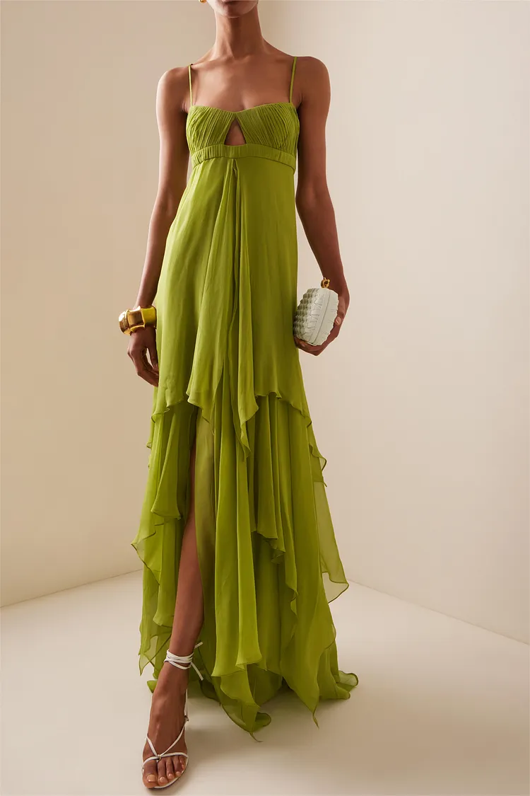 designer evening dresses La Femme 32737 Long Formal Dress Dusty Pink / 12 The dress features a Alexander McQueen, Meadow-print silk-chiffon Color:CITRINE easter gifting