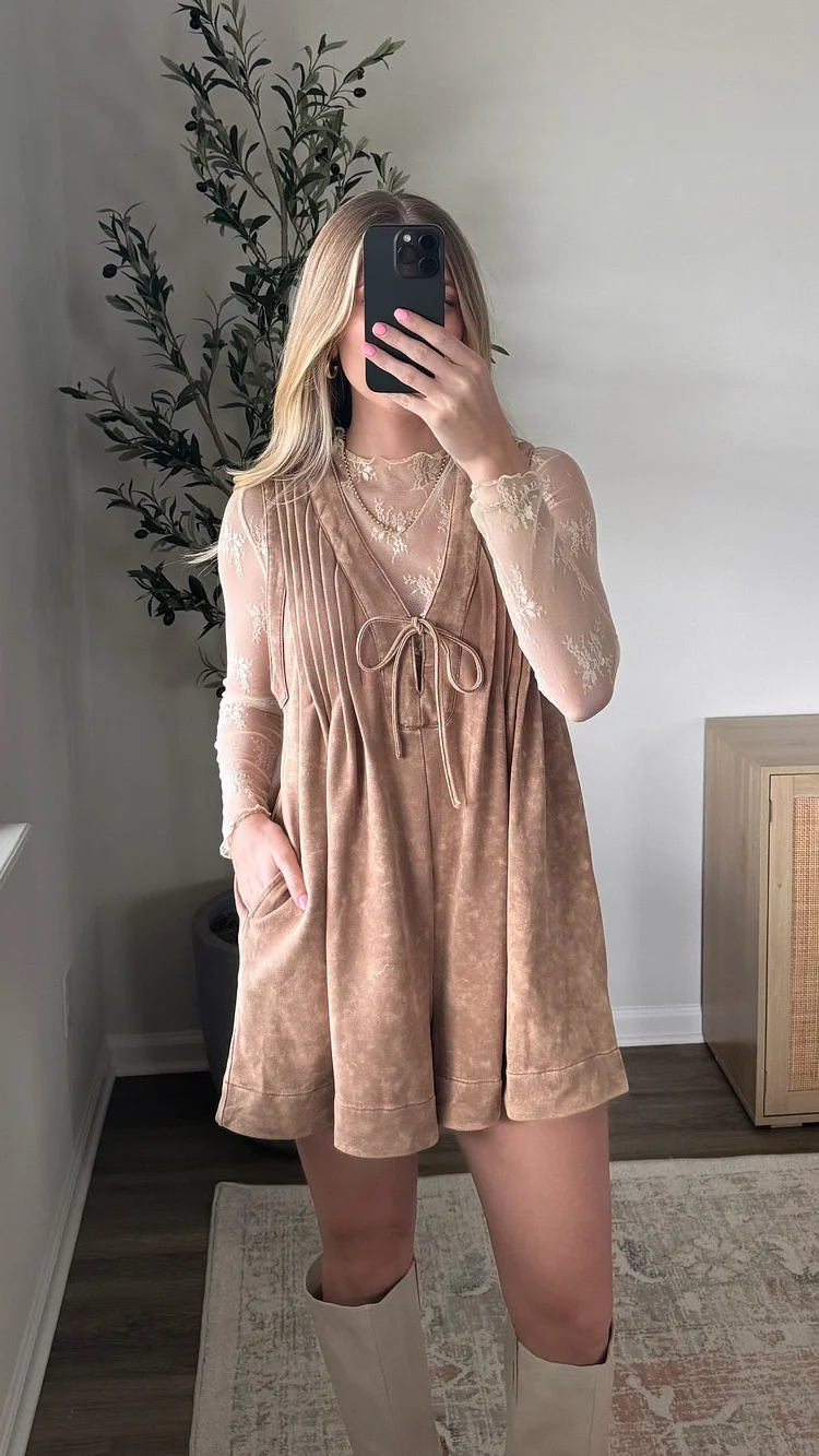 Paisley Pleated Romper