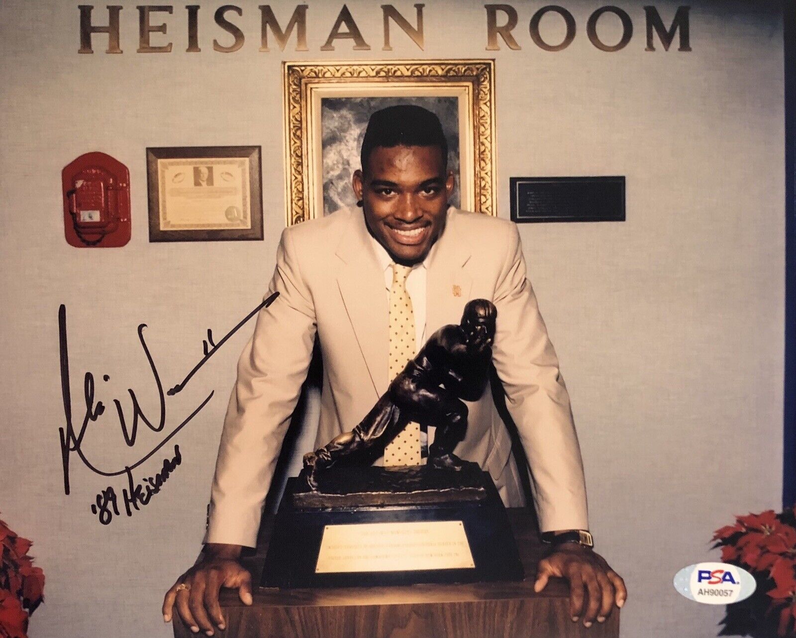 Andre Ware Signed Autographed Houston Cougars 8x10 Photo Poster painting Heisman Psa/Dna