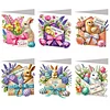 6PCS Diamond Painting Easter Greeting Card Kit for Birthdays Thanksgiving & Special Occasion