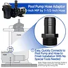 Pool Hose Adapter Hose Male Insert Adapter Leakproof Sand Filters Replacement Parts Non-Slip 1.5 Inch Pool Pump Hoses Adapters Compatible for Hay-Ward SPX1091Z2 Supplies