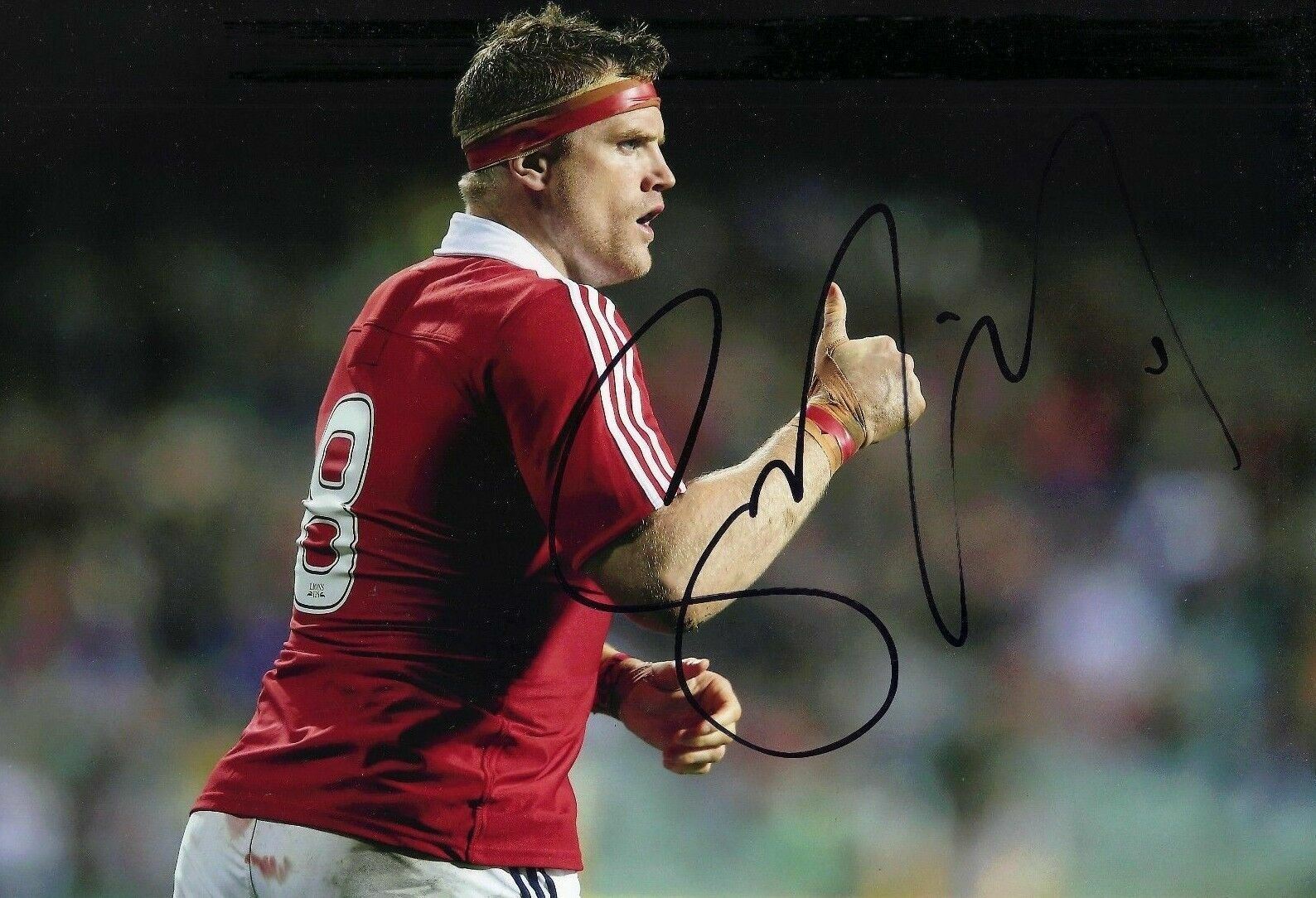 Jamie Heaslip Signed 12X8 Photo Poster painting Lions Leinster & Ireland Rugby AFTAL COA (2173)