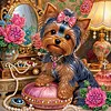 Diamond Painting-DIY Crystal Rhinestone Yorkshire Terrier