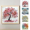 Arbre de vie en papier piquant-peinture spéciale partielle au diamant-30 * 30cm