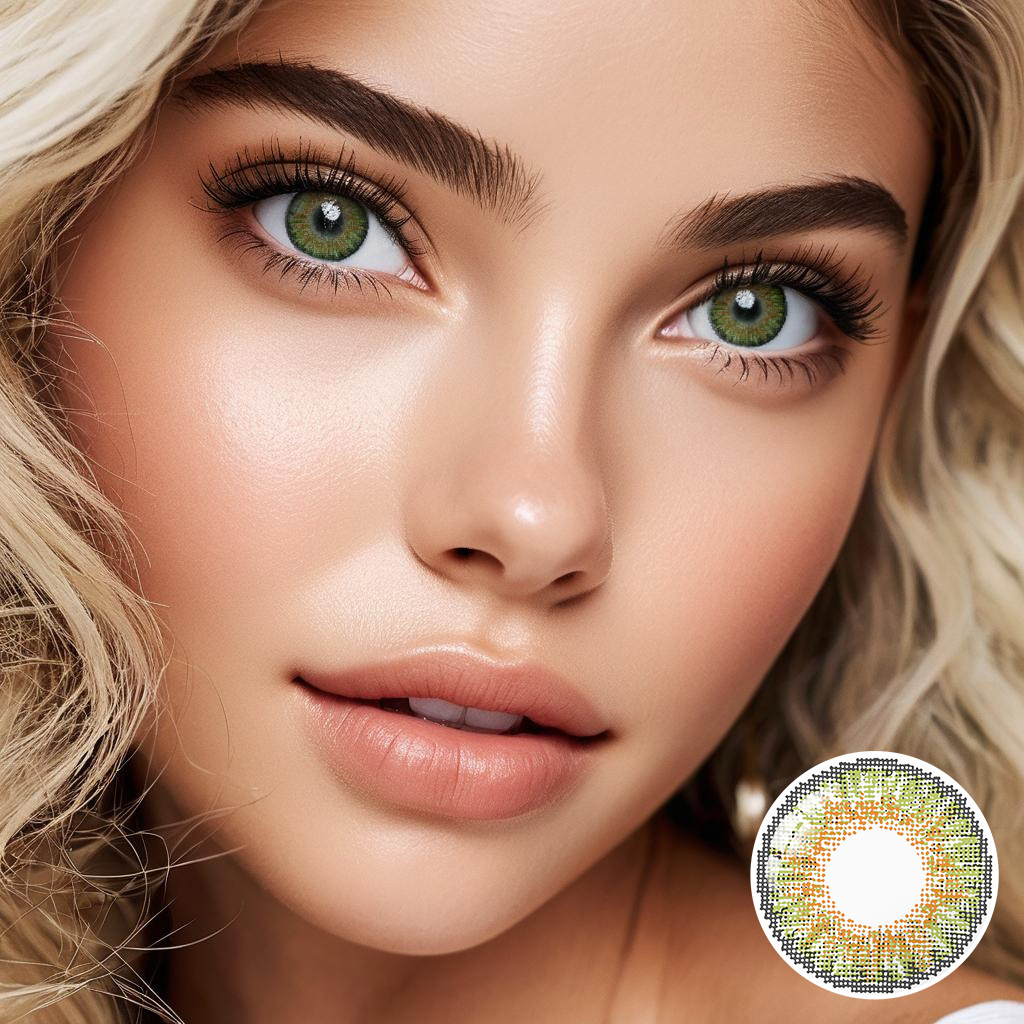 3 Tone GREEN Colored Contact Lenses