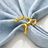 Golden Silver Leaping Elk Christmas Catering Napkin Ring