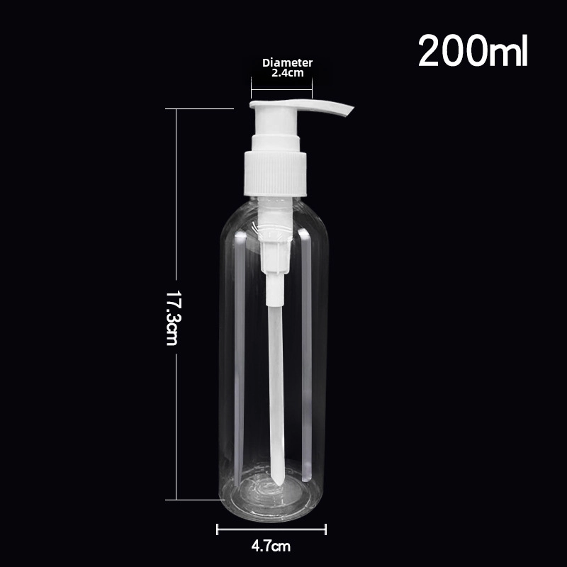 PET Lotion Cosmetic Bottle Toner Hand Sanitizer Bottled Travel Set Press Pump Transparent Facial Cleanser Bottle