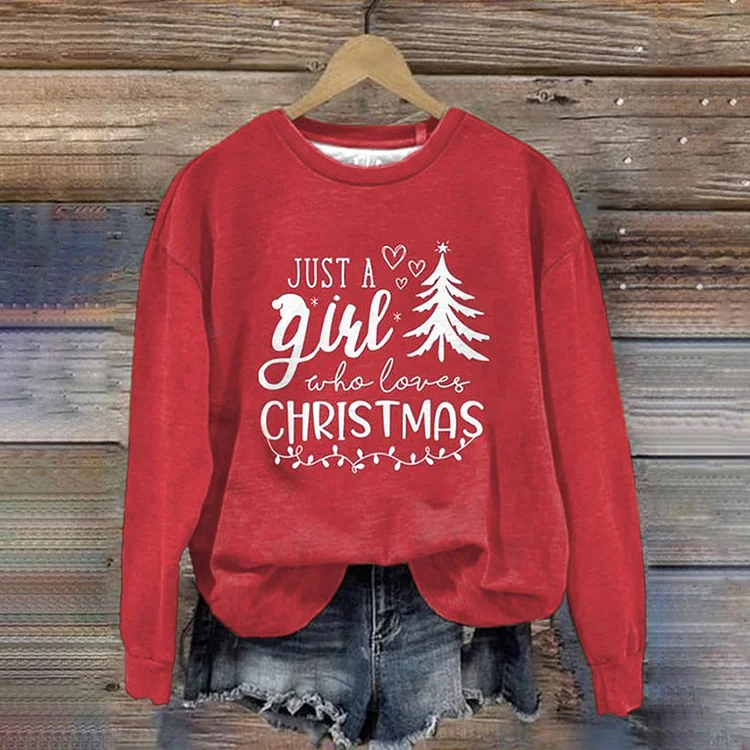 Comstylish Christmas Print Long Sleeve Sweatshirt