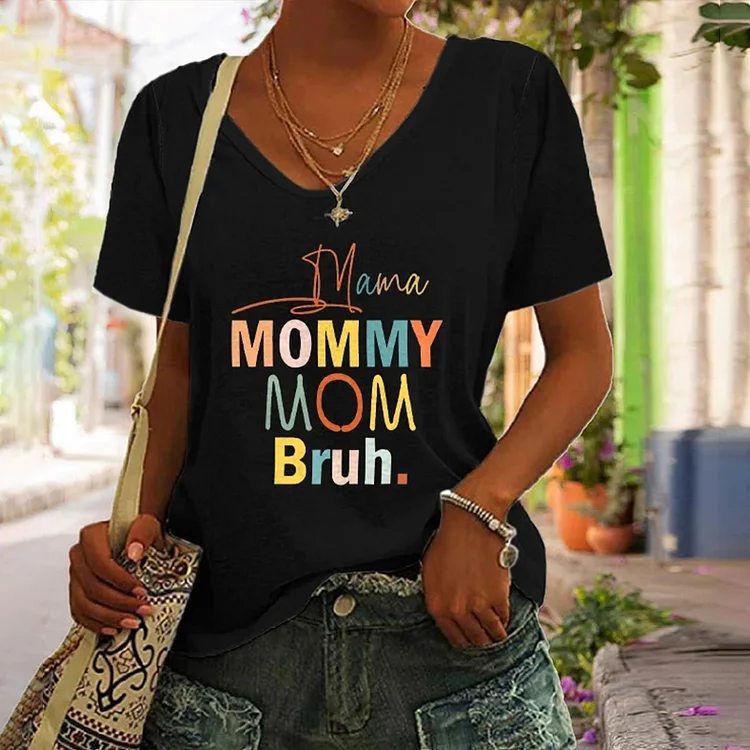 Comstylish Mothers Day Mama Mommy Mom Bruh T-Shirt