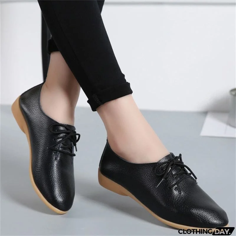 Solid Color Lightweight Round Toe Loafers