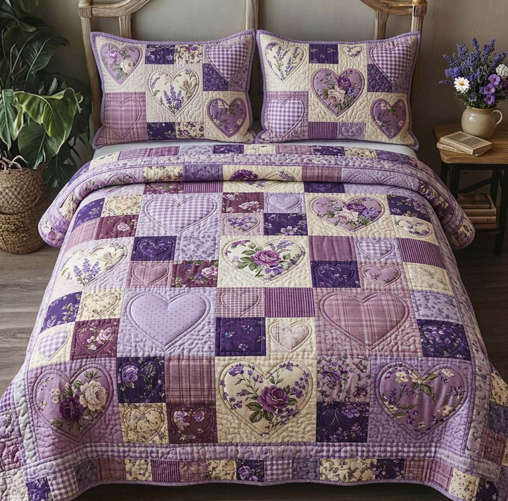 Bloom Patch 3-Piece Quilted Bedding Set GFTOTG3684