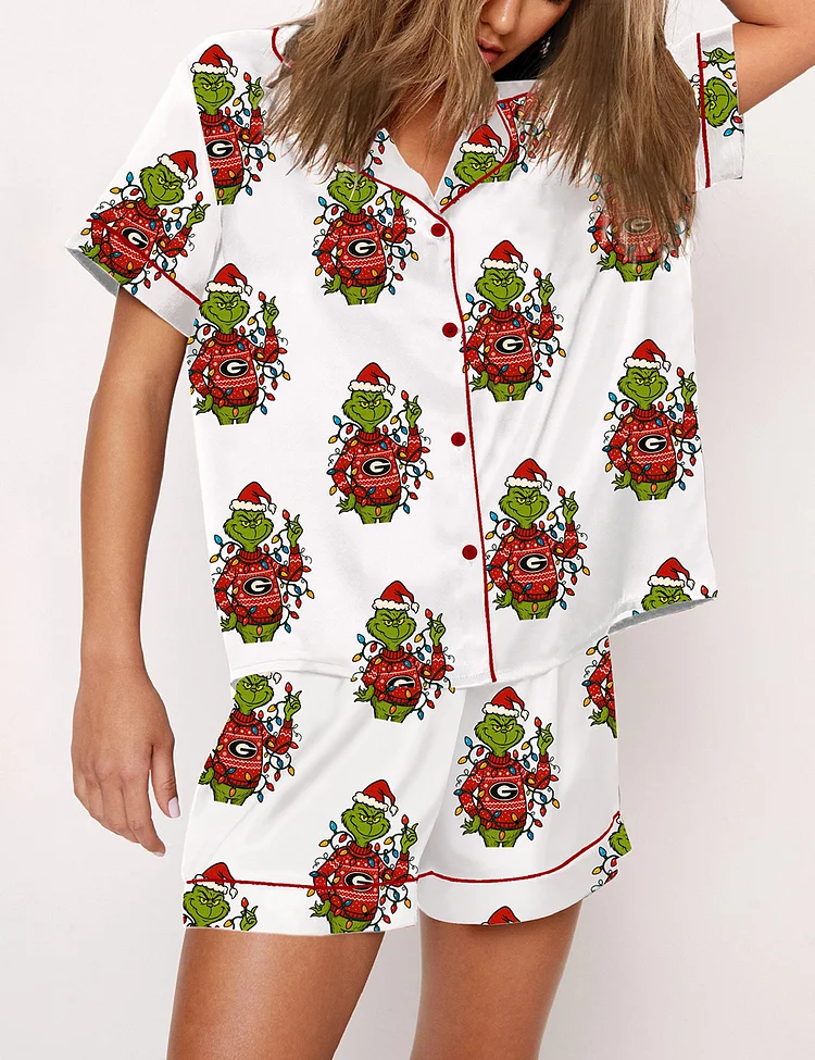 Women's Georgia Bulldogs Georgia Grinches Bulldog Christmas Pajama Set