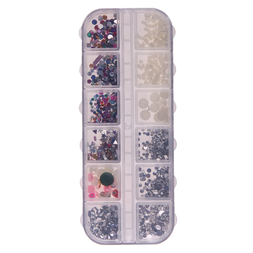 12 Grids Diamond Painting Box Embroidery Rhinestone Beads Storage Organizer