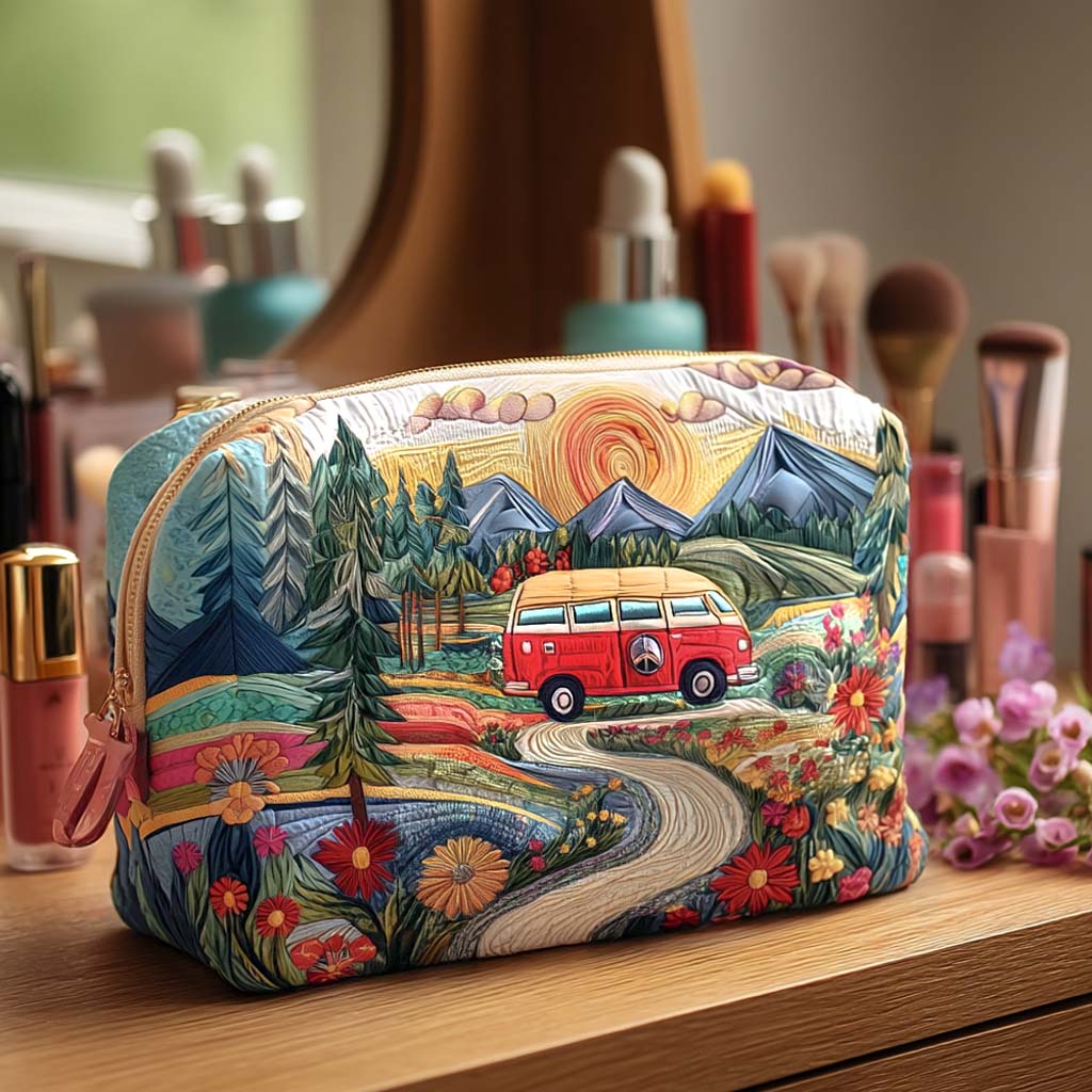 Wildflower Trails Quilted Makeup Bag NCU0PT9482