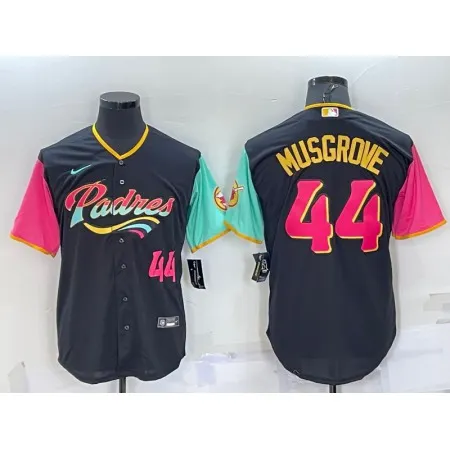 Men's San Diego Padres #44 Joe Musgrove 2022 Black City Connect Cool Base Stitched Jersey ADQ1