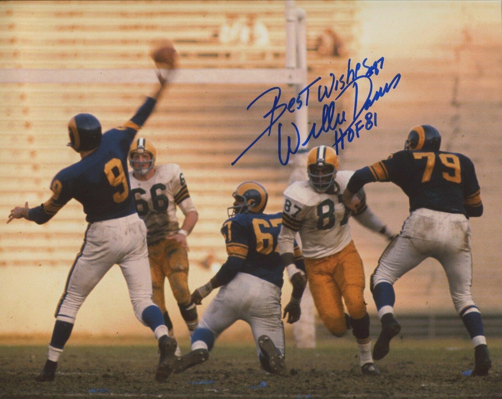 Willie Davis Autographed Signed 8x10 Photo Poster painting ( HOF Packers ) REPRINT