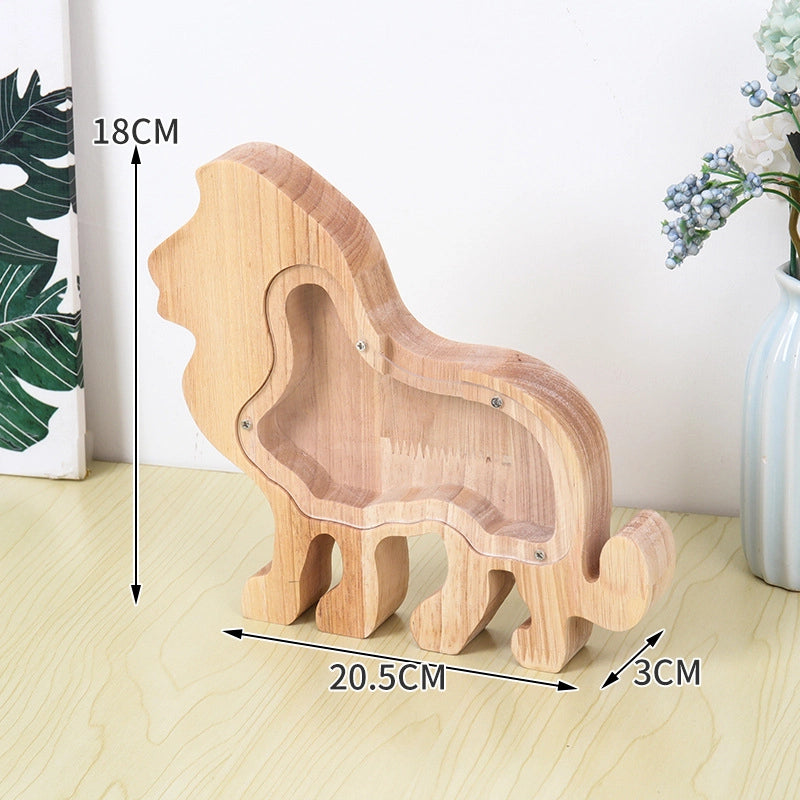 Piggy Bank Animal Wood Toys