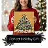 (25x25cm)DIY Pearl Painting Xmas Framed Handmade Pearl Material Art Kit Living Room Decor