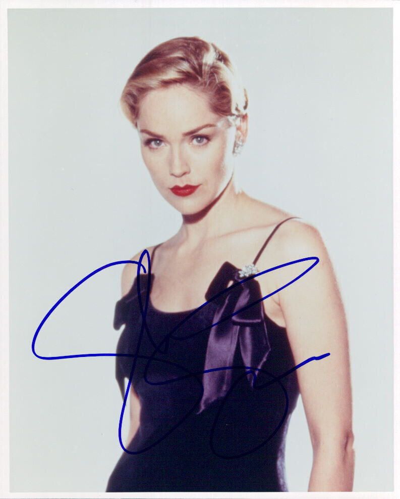 Sharon Stone signed 8x10 Photo Poster painting