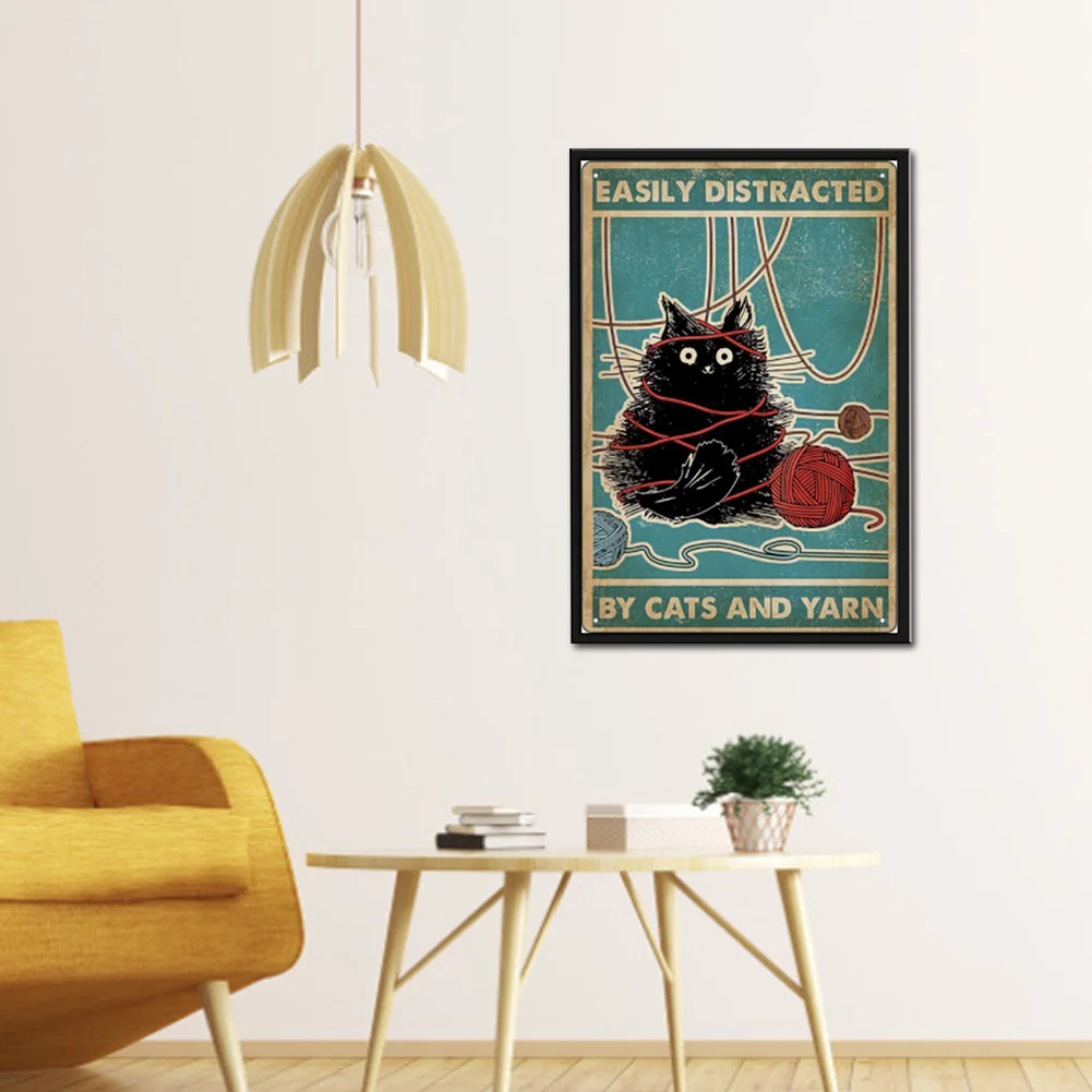 11CT Full Stamped Cross Stitch - Cat(Canvas|40*55CM)