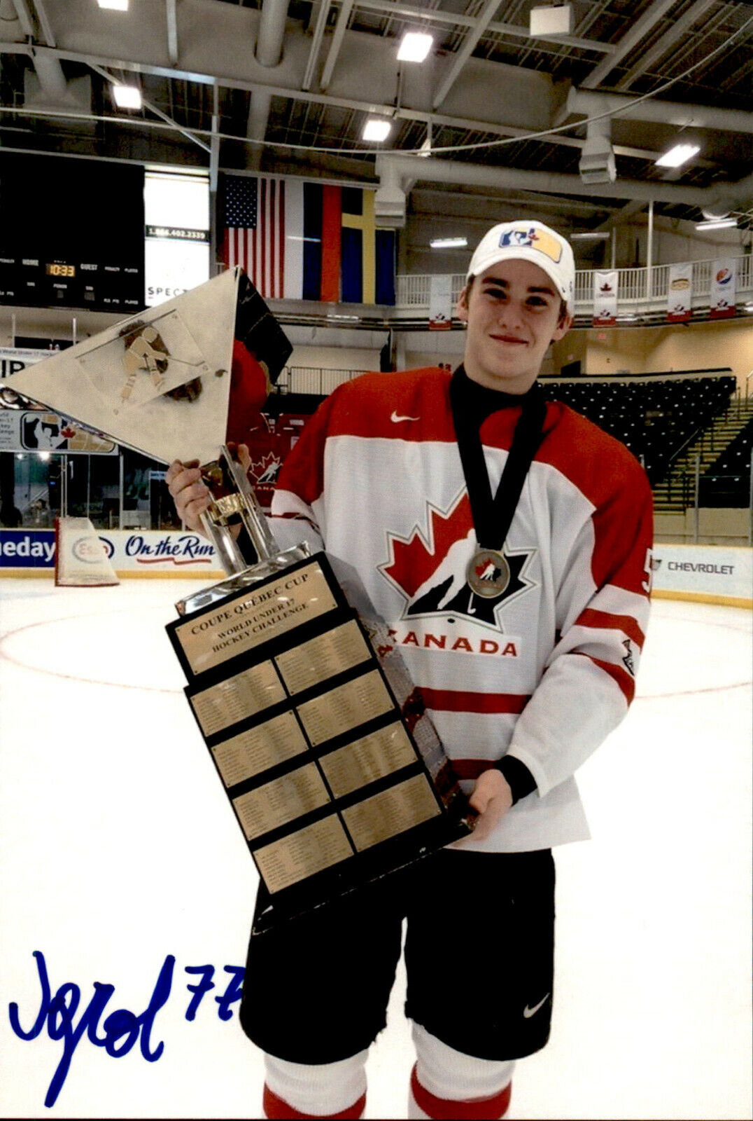 Jeremy Groleau SIGNED 4x6 Photo Poster painting TEAM CANADA / NHL DRAFT 2017